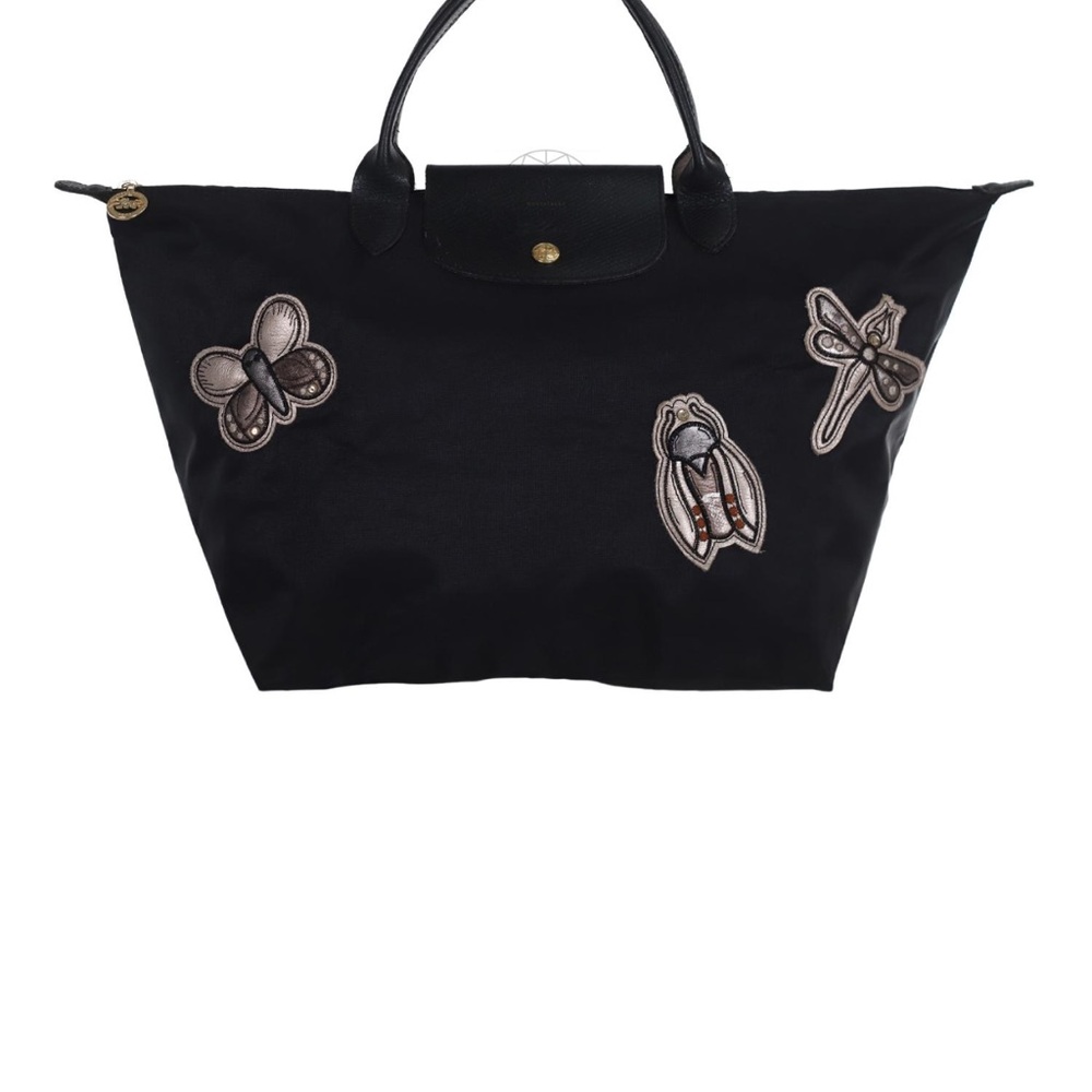 Longchamp
Longchamp Purple Embroidered Patches Nylon and Leather Le Pliage Tote - Picture 4 of 5